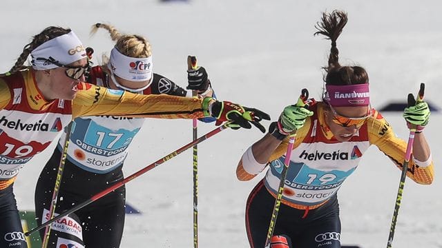 Liefen beim WM-Teamsprint in die Top-10: Victoria Karl (l) und Sofie Krehl.
