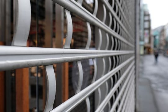 Geschlossenes Modegeschäft in Leipzig.