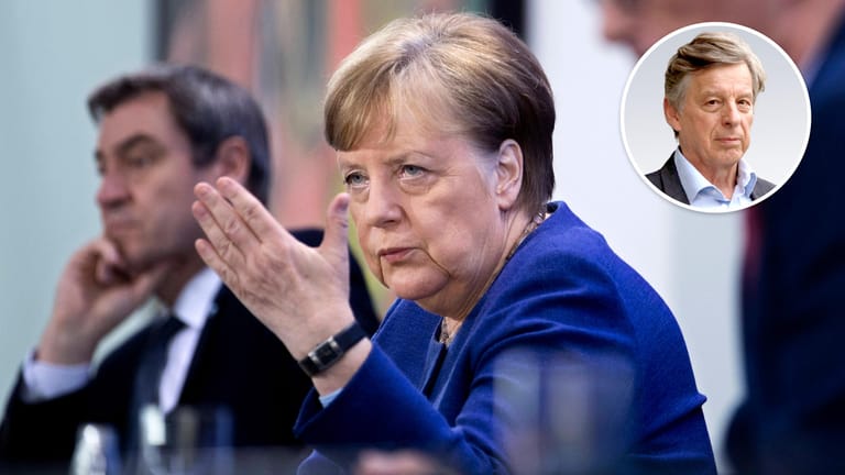 Angela Merkel und Markus Söder nach einem Corona-Gipfel im vergangenen April: Die Bund-Länder-Runde muss sich neue Methoden einfallen lassen.