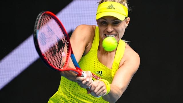Steht beim Turnier in Doha im Achtelfinale: Angelique Kerber in Aktion. Steht beim Turnier in Doha im Achtelfinale: Angelique Kerber in Aktion.