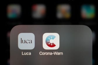 Die Icons der Corona-Warn-Apps Luca und der Bundesregierung.