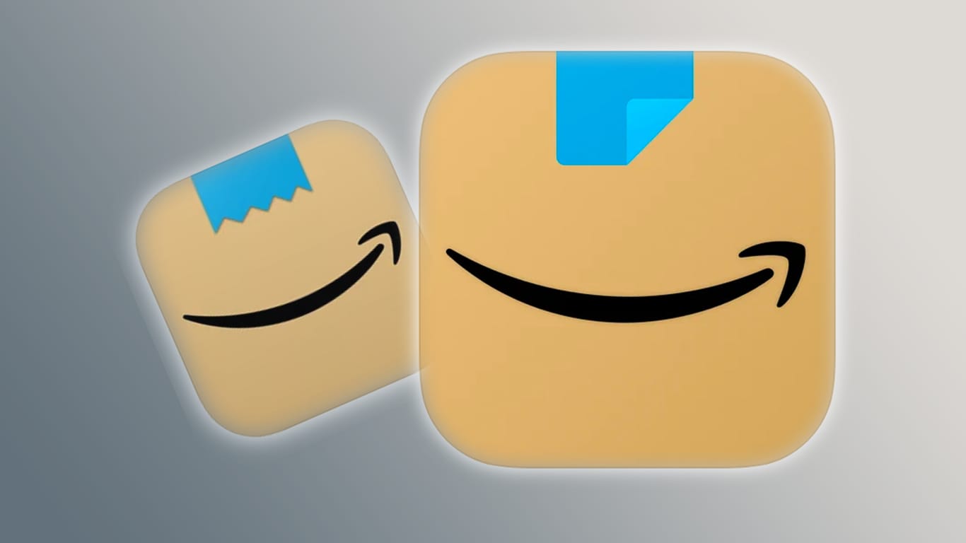Vorher - Nachher: Amazon hat das Logo seiner Shopping-App überarbeitet.