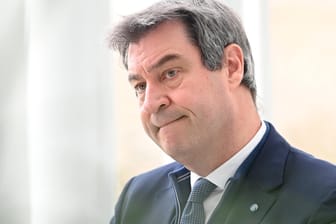 Markus Söder: Auf dem Corona-Gipfel kritisiert der bayrische Ministerpräsident Vizekanzler Scholz. (Archivbild)