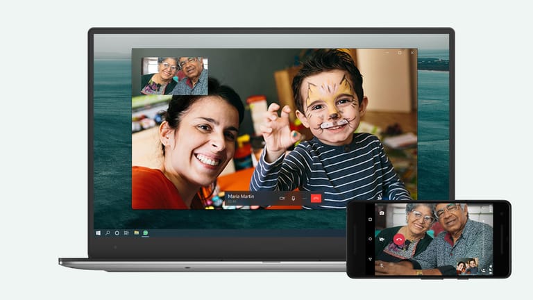 Ein Videocall mit WhatsApp: Nutzer können nun Sprach- und Videoanrufe über den PC ausführen.