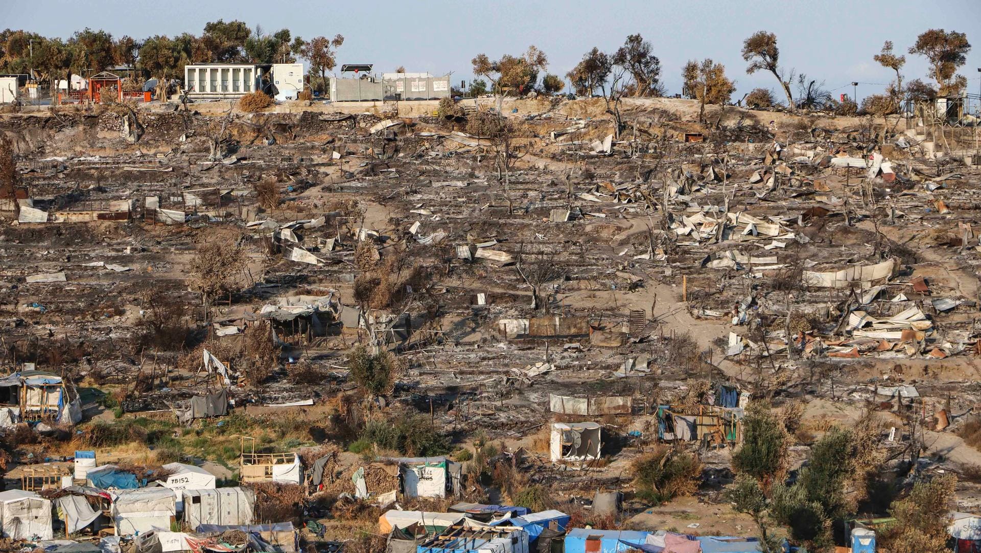 Moria, Lesbos: Das abgebrannte Lager wird nicht wieder aufgebaut.