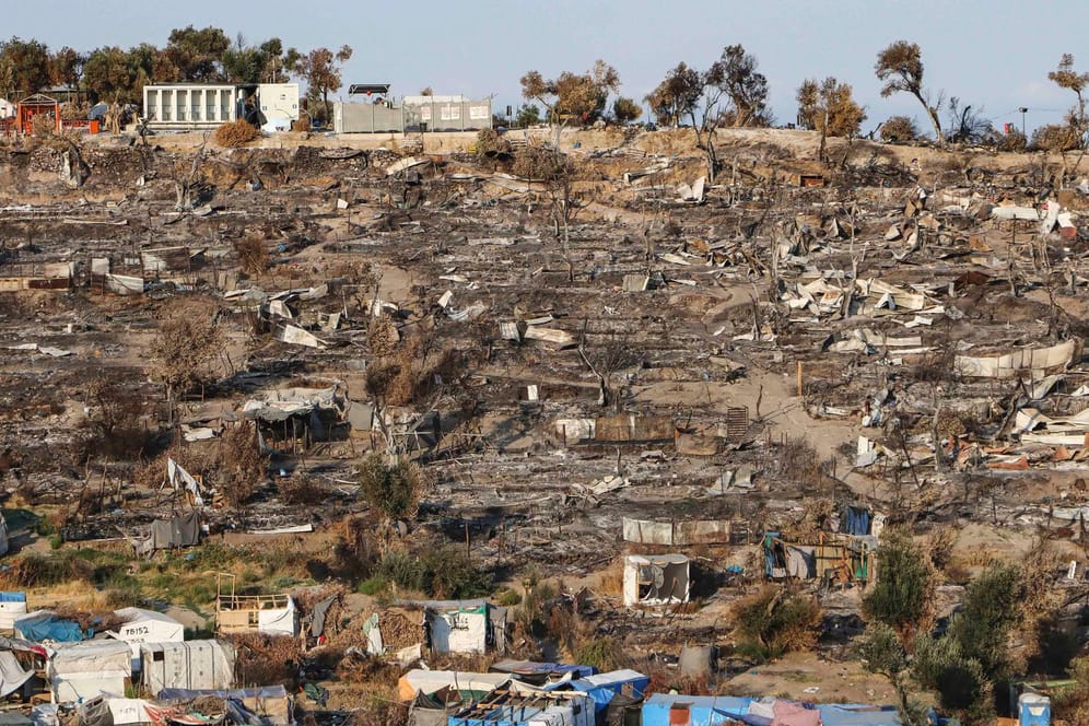 Moria, Lesbos: Das abgebrannte Lager wird nicht wieder aufgebaut.