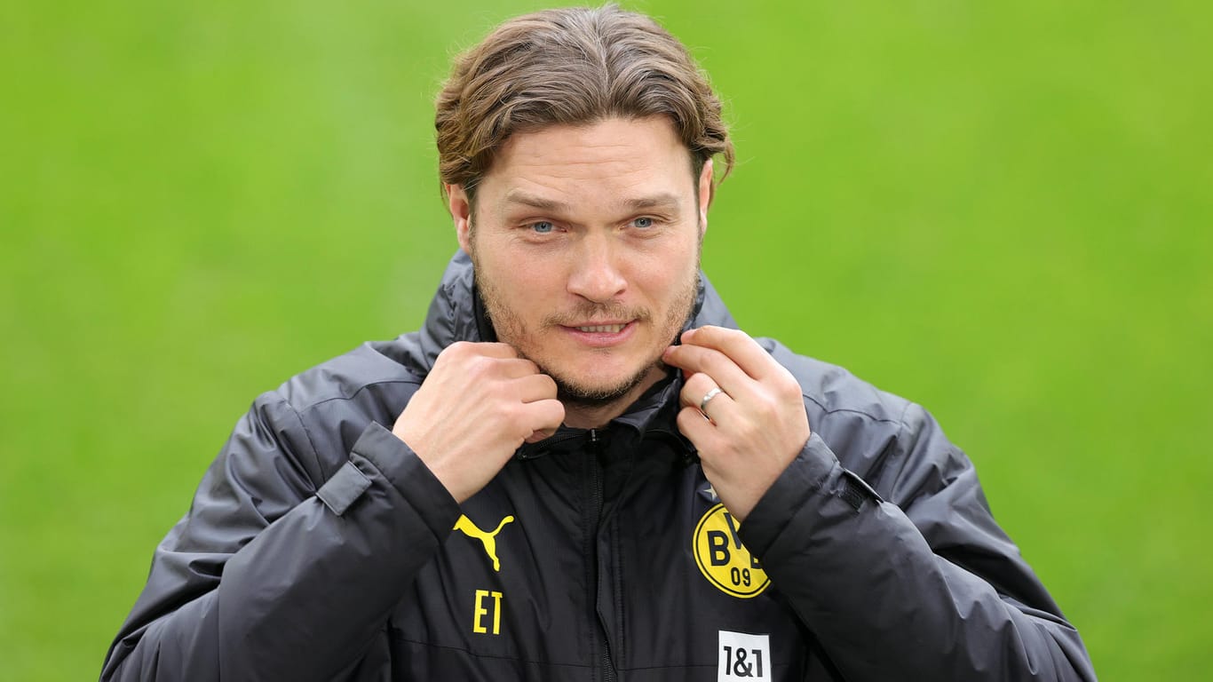 Edin Terzic: Der Dortmund-Trainer hat zuletzt vier Spiele gewonnen, bekam Lob von BVB-Chef Watzke.
