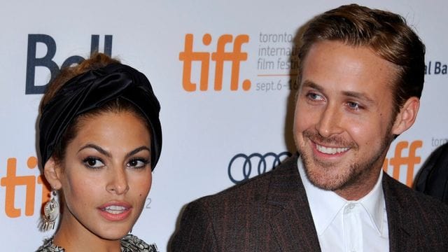 Die schauspielerin Eva Mendes in Begleitung ihres Partners und Kollegen Ryan Gosling.