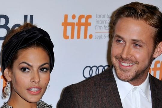 Die schauspielerin Eva Mendes in Begleitung ihres Partners und Kollegen Ryan Gosling.