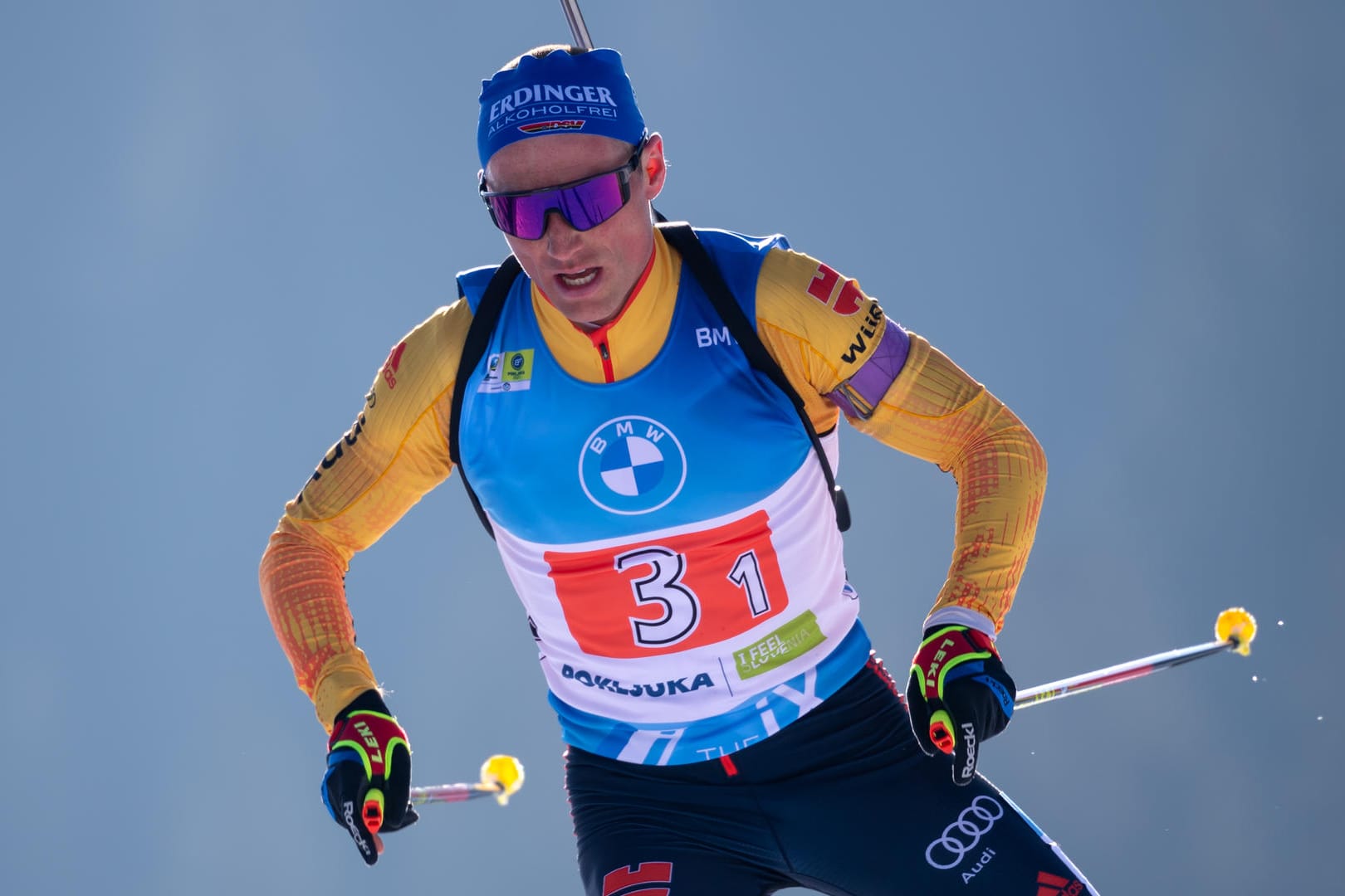 Erik Lesser beim Rennen: Der deutsche Biathlet will bei den letzten Rennen der Saison angreifen.