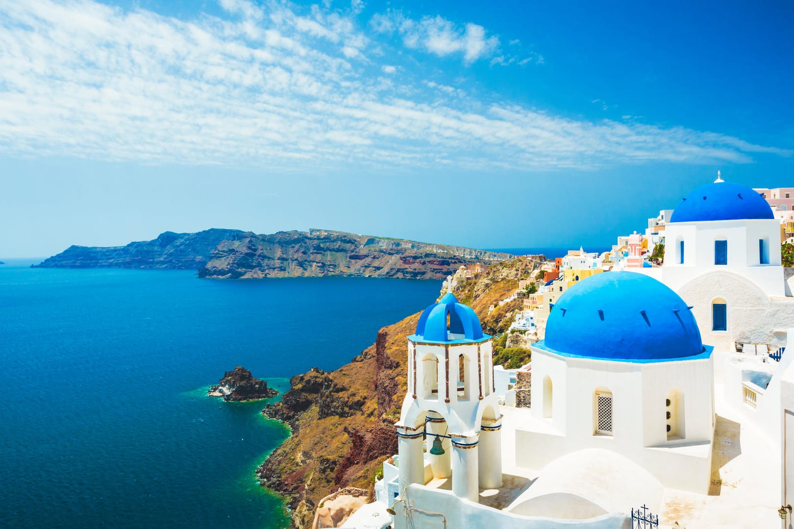 Insel Santorin: Auch sie zählt nun zu den Corona-Risikogebieten.