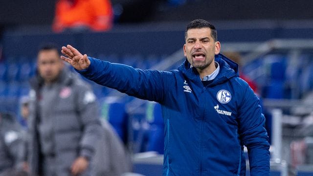 Feierte sein Bundesliga-Debüt als Schalke-Trainer: Dimitrios Grammozis. Feierte sein Bundesliga-Debüt als Schalke-Trainer: Dimitrios Grammozis.