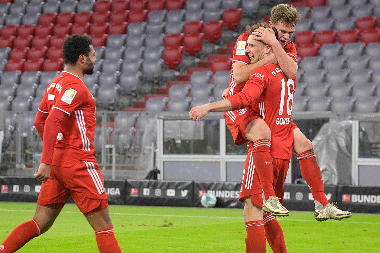 Jubel bei den Münchnern: Der FCB hat sich gegen die Dortmunder durchgesetzt.