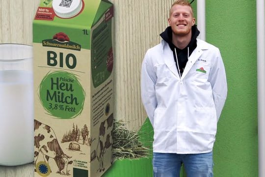 Adrian Kreutz macht bei Schwarzwaldmilch eine Ausbildung zum Milchtechnologen.