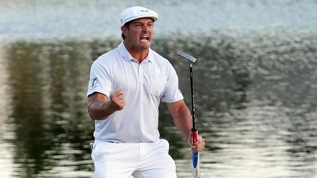Bryson DeChambeau freut sich über seine Leistung in Florida. Bryson DeChambeau freut sich über seine Leistung in Florida.