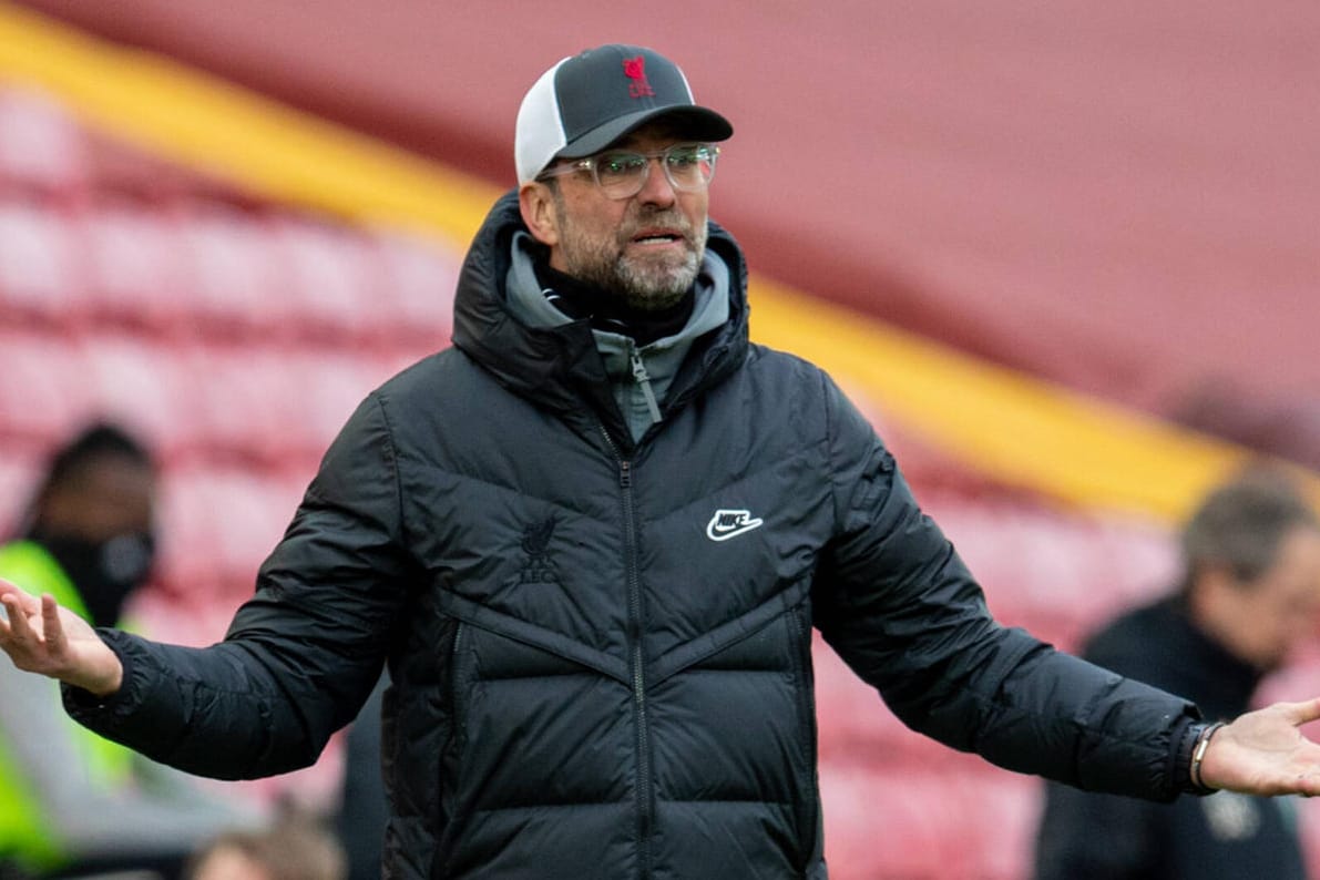 Jürgen Klopp: Der Meistertrainer des FC Liverpool wirkt immer ratloser.