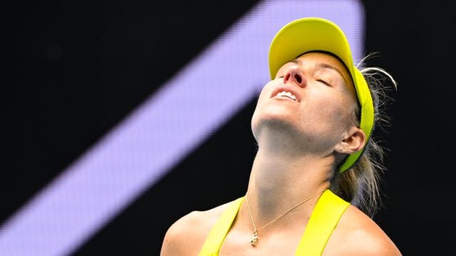 Führte im letzten Satz schon 4:1 und verlor noch: Angelique Kerber. Führte im letzten Satz schon 4:1 und verlor noch: Angelique Kerber.