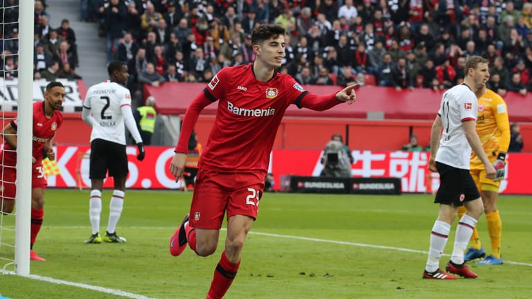 Eins der letzten Spiele vor Fans: Bayer Leverkusen gegen Eintracht Frankfurt am 7. März 2020.
