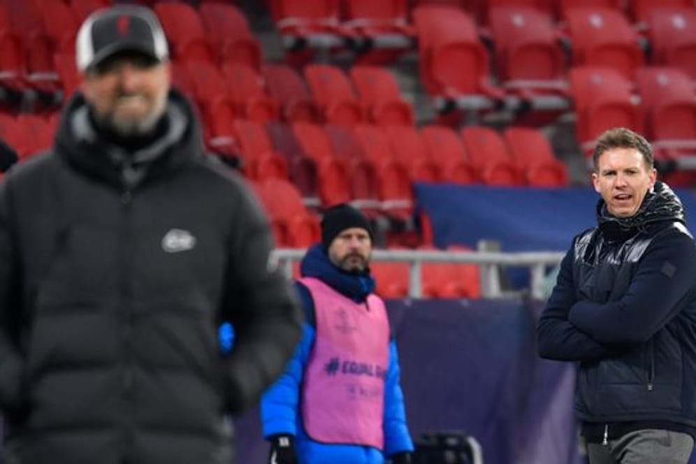 Trotz der unterschiedlichen Formkurven sieht Leipzigs Trainer Julian Nagelsmann seine Mannschaft gegen Liverpool nicht als Favoriten.