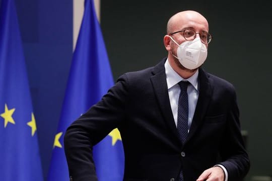 Charles Michel, Präsident des Europäischen Rates, beim EU-Sondergipfel zur Corona-Pandemie Ende Februar.