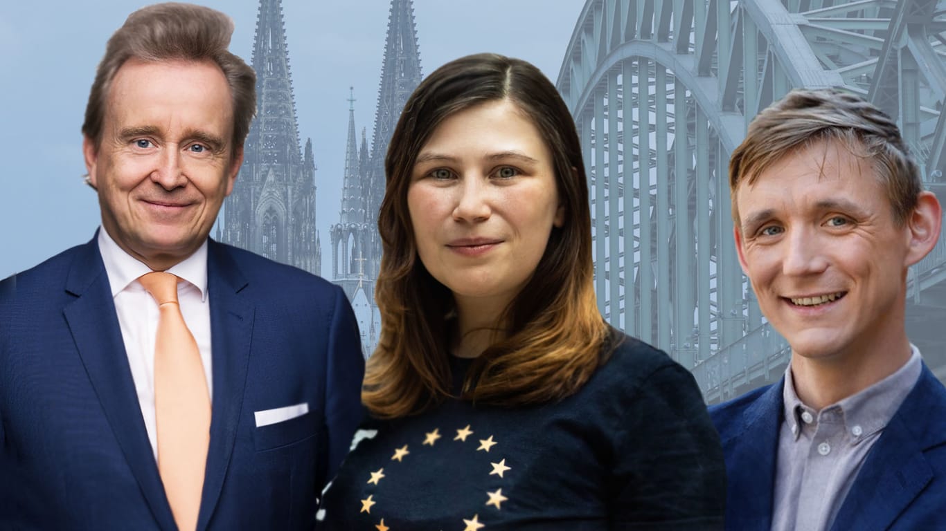Bernd Petelkau (CDU), Jennifer Glashagen (Volt) und Lino Hammer (Die Grüne): Im exklusiven Interview sprachen die drei Fraktionsspitzen über Kölns drängendste Themen.