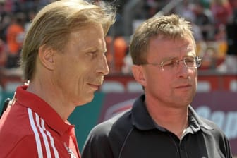Damals Trainer in der 2. Bundesliga: Kölns Christoph Daum und Hoffenheims Kollege Ralf Rangnick im Jahr 2008.