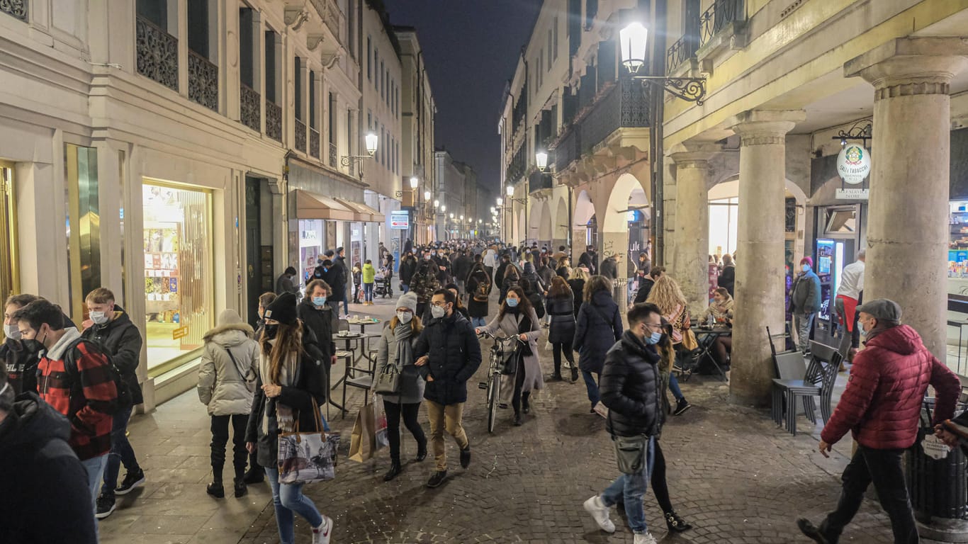 Padua (Italien): In der gelben Zone durften Geschäfte und Restaurants ab Anfang Februar wieder öffnen.