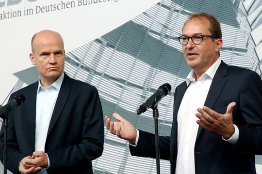 Ralph Brinkhaus und Alexander Dobrindt wollen die Unionfraktion wieder in ein gutes Licht rücken.