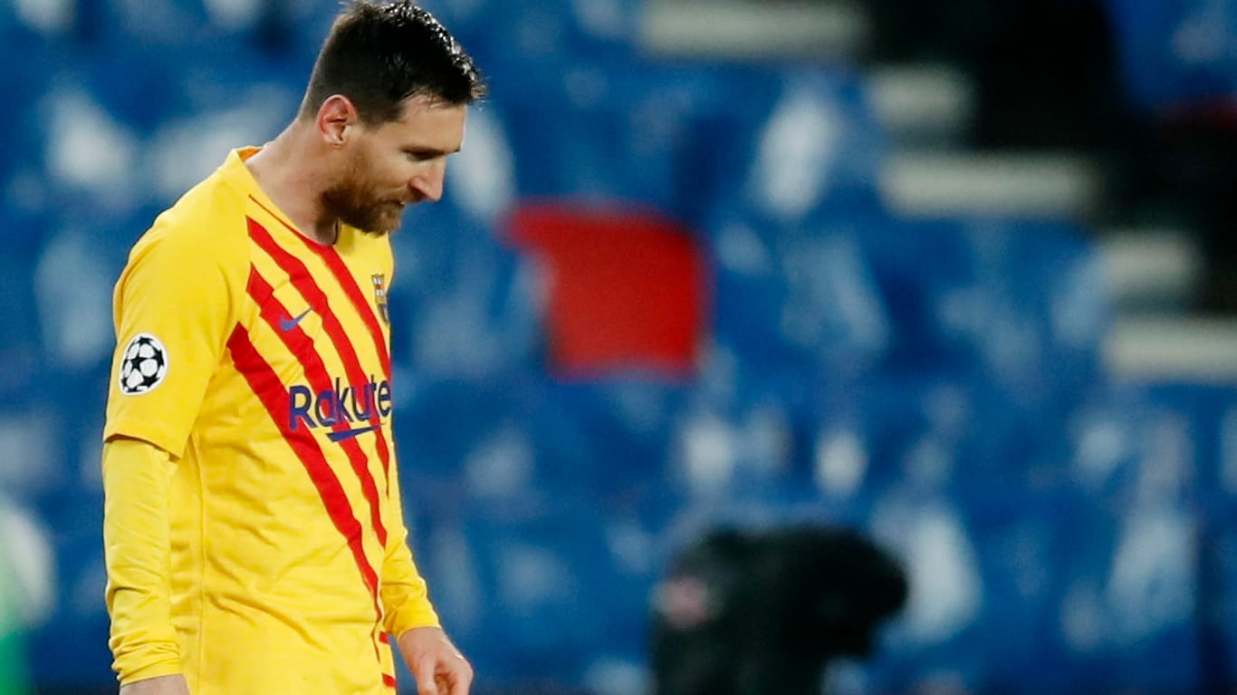 Enttäuscht: Lionel Messi im Achtelfinal-Rückspiel gegen PSG.