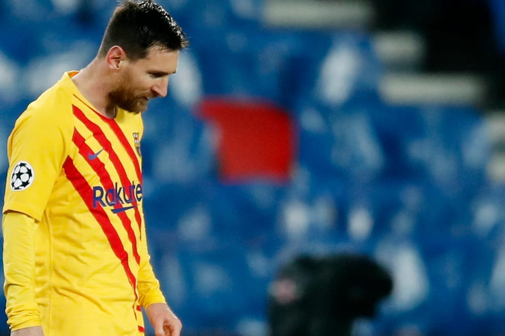 Enttäuscht: Lionel Messi im Achtelfinal-Rückspiel gegen PSG.