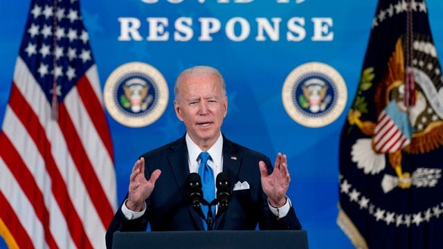 US-Präsident Joe Biden: Sein Paket soll die hart von der Pandemie getroffene Wirtschaft ankurbeln und Millionen neuer Jobs schaffen.