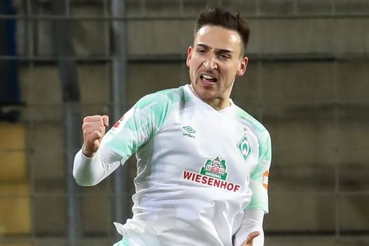 Machte im Spiel gegen Bielefeld den Deckel drauf: Bremens Kevin Möhwald jubelt über sein 2:0.