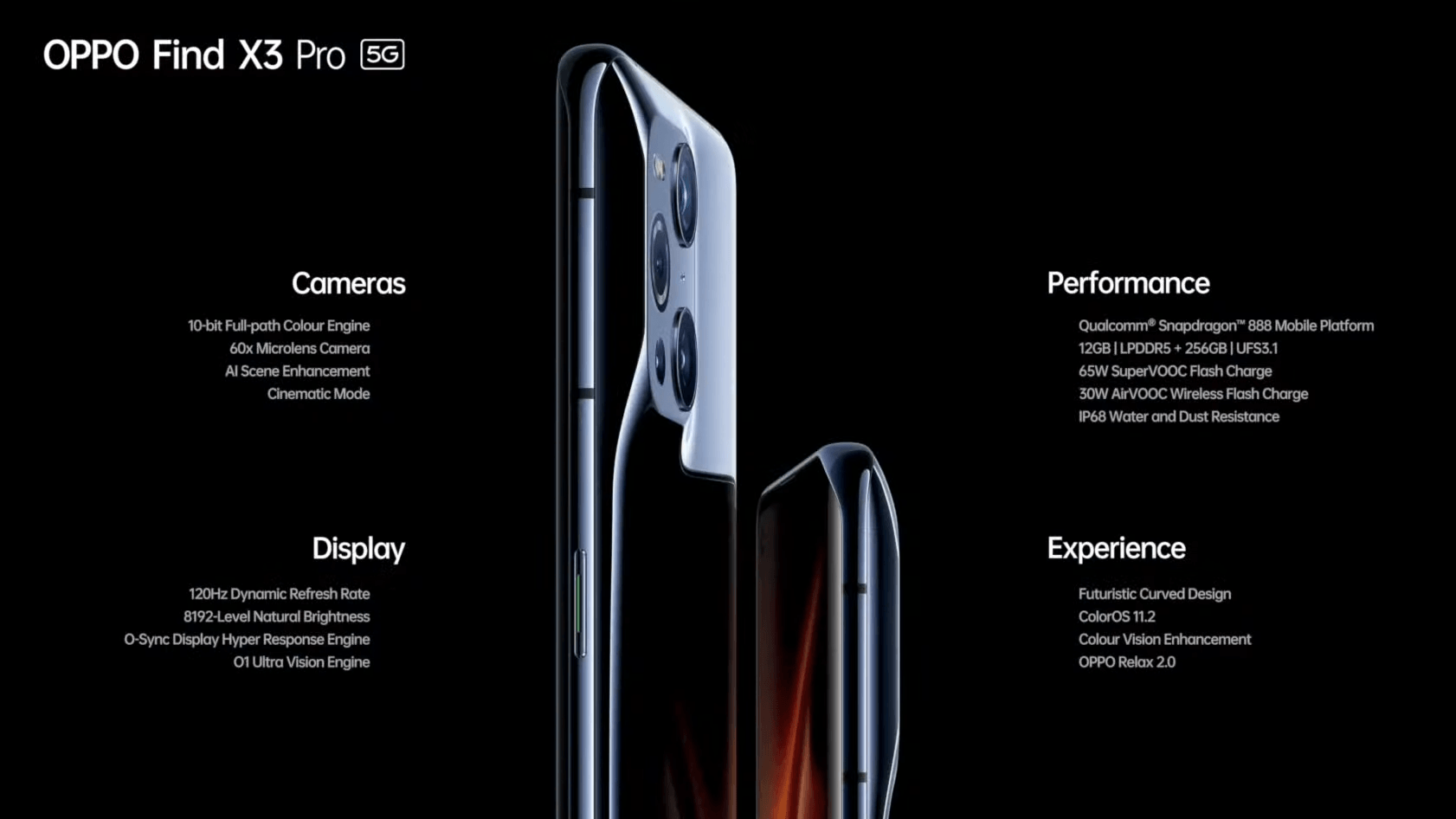 Das Oppo Find X3 Pro mit technischen Daten: Das Smartphone soll vor allem mit seiner Farbwiedergabe beeindrucken.