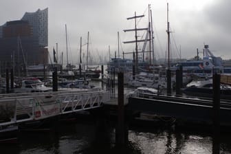 Der Hamburger Hafen (Archivbild): Wegen des Sturms kann es in Hamburg bis zu einem Meter Hochwasser geben.