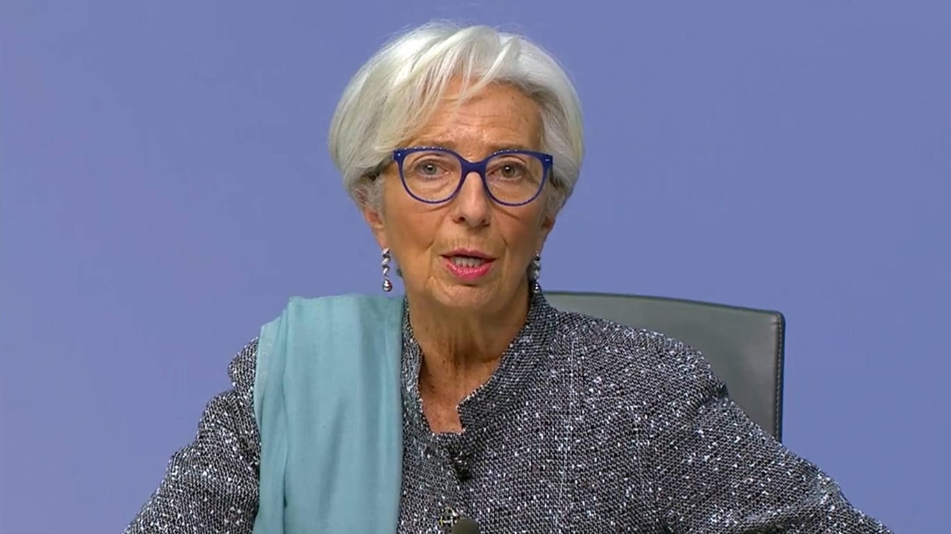EZB-Präsidentin Christine Lagarde (Archivbild): Die Zentralbank will weiter viel Geld drucken.