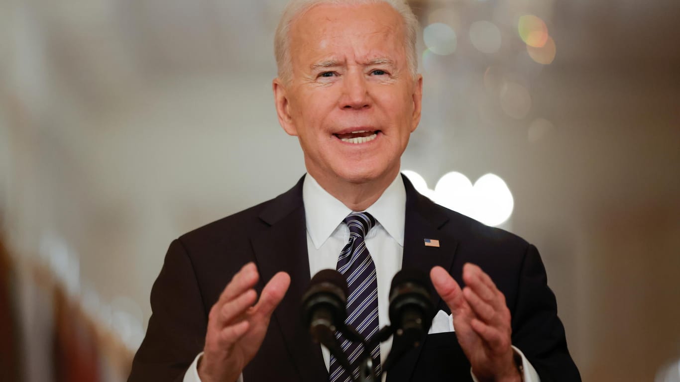 Joe Biden bei seiner ersten großen Fernsehansprache als US-Präsident: Er will die USA aus der Corona-Krise führen.