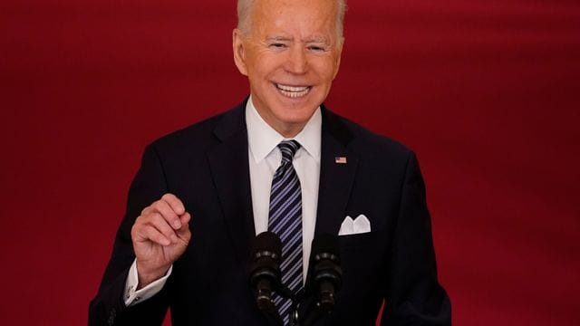 Kann angesichts des Impftempos frohe Botschaften übermitteln: US-Präsident Joe Biden.