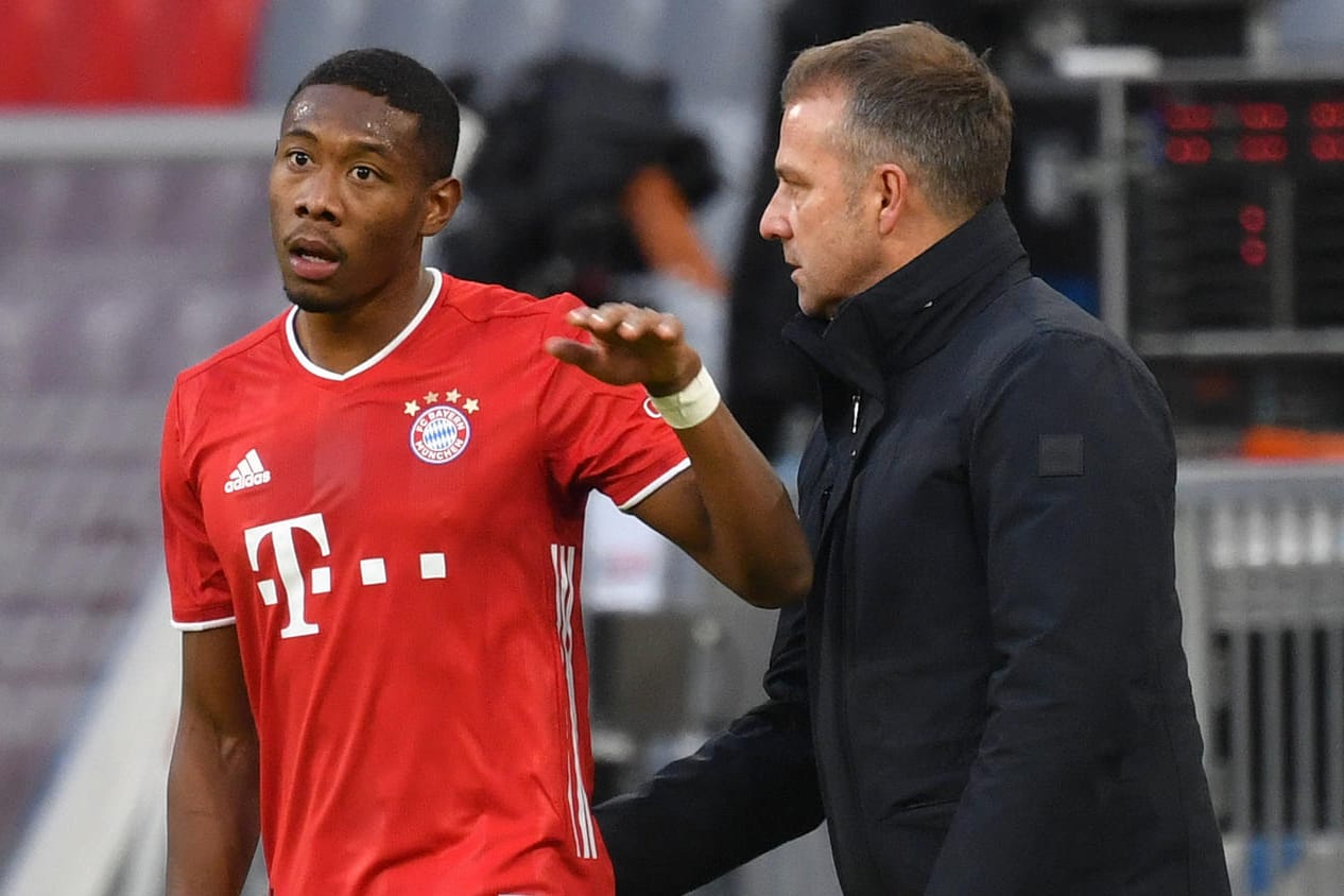 Hansi Flick und David Alaba (l.): Beide Personalien könnten den Verein im Sommer verlassen.