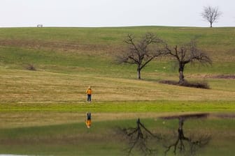 Der Eichener See entsteht, wenn aufgrund von starken Regenfällen oder Schneeschmelze der Grundwasserspiegel so weit ansteigt, dass Wasser an die Oberfläche tritt.