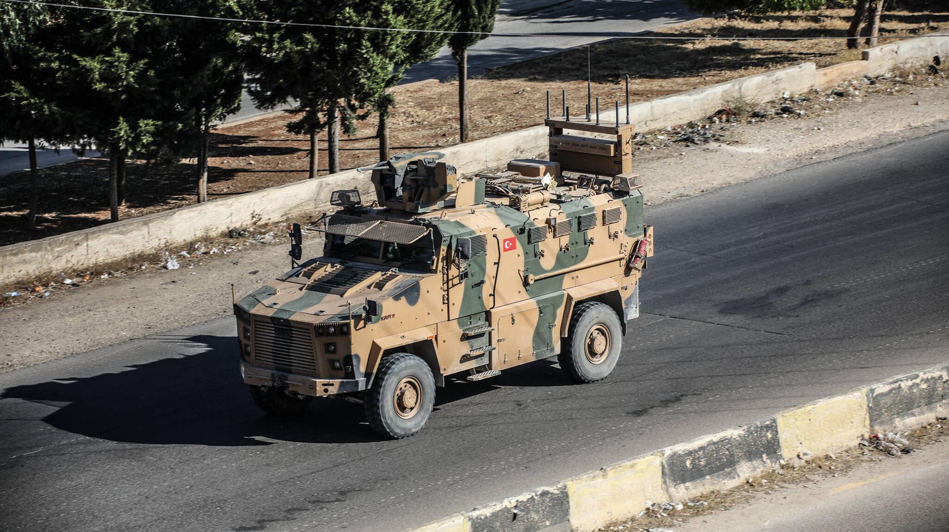 Eine türkische Patrouille in der Provinz Idlib: Die Türkei schützt die letzte Rebellenprovinz vor dem Assad-Regime.