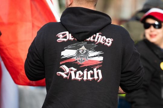 Demonstration von "Reichsbürgern" in Potsdam.