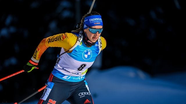 Franziska Preuß schaffte es zum dritten Mal in dieser Saison aufs Podium.