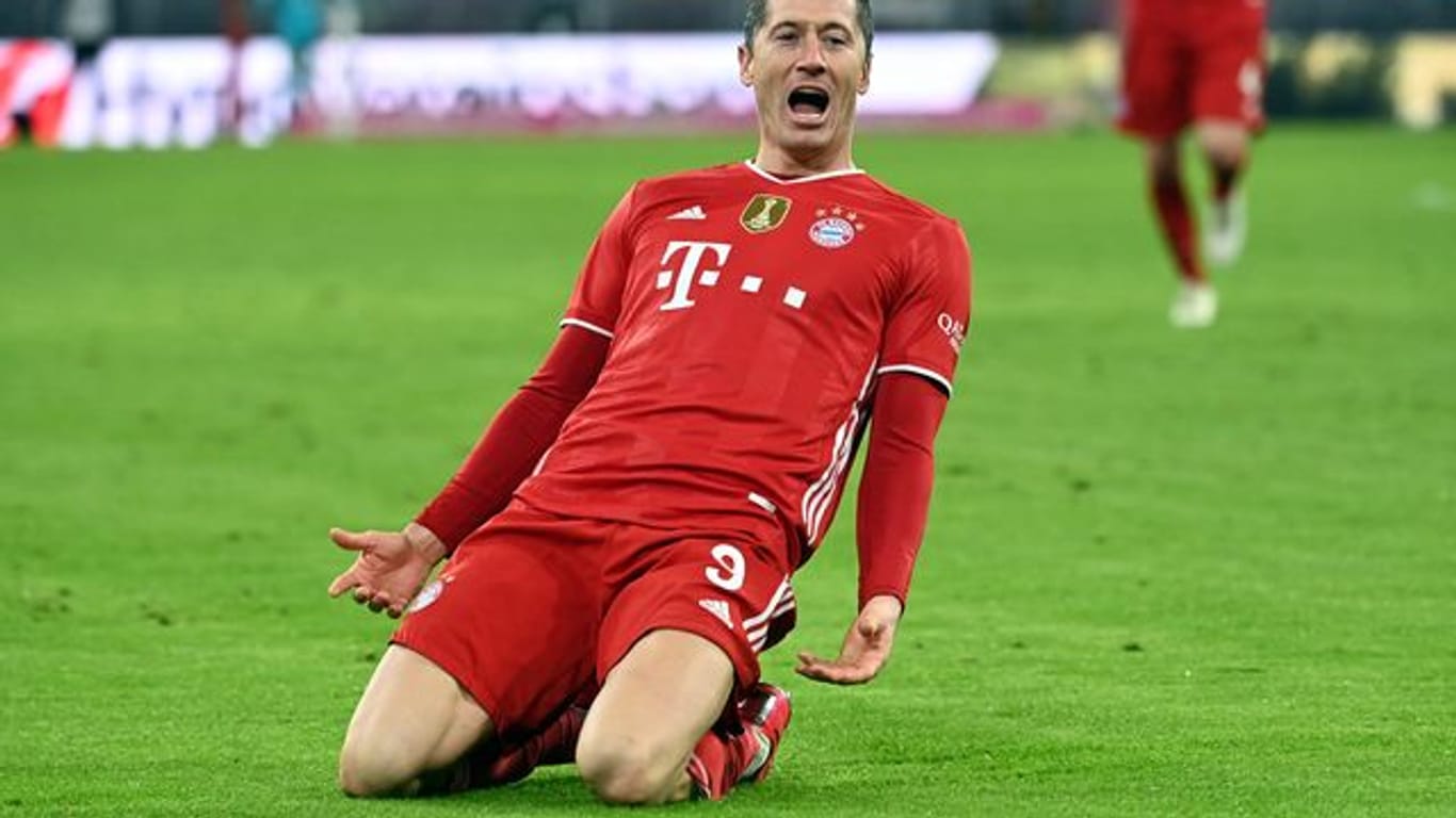 Bayerns Stürmer-Star Lewandowski hat nach 25 Bundesliga-Spieltagen bereits 32 Tore erzielt.