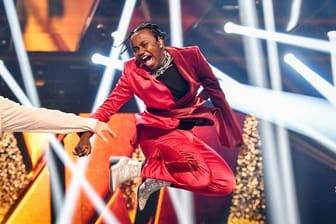 Unbändige Freude: Tusse feiert seinen Sieg beim schwedischen Melodifestivalen.