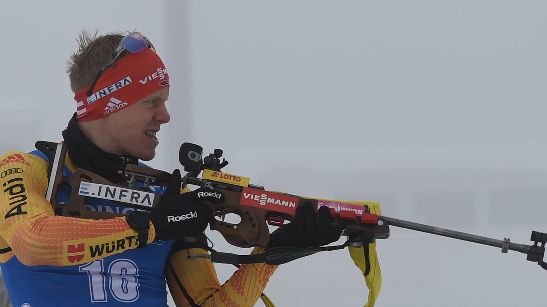 Roman Rees: Der deutsche Biathlet zeigte in der Single-Mixed-Staffel in Nove Mesto eine durchwachsene Leistung.