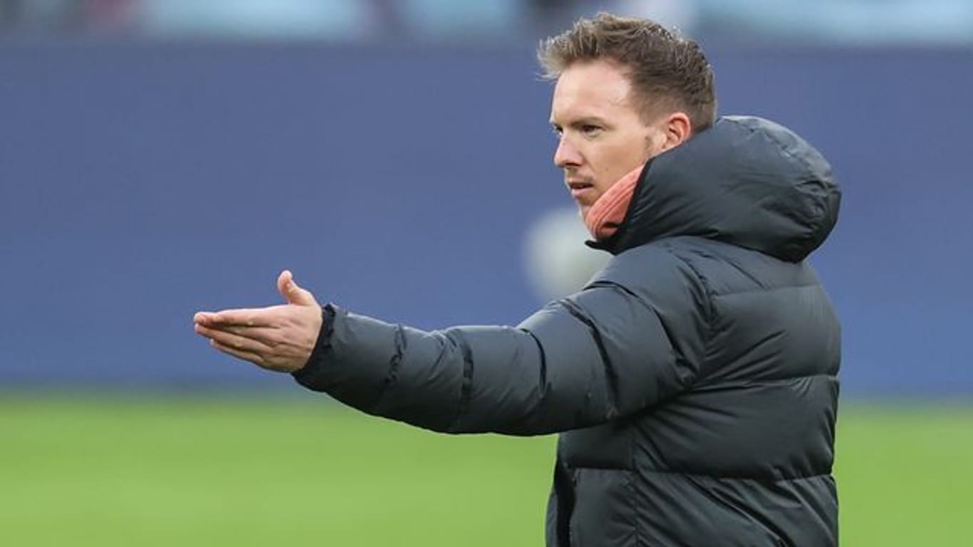 Leipzigs Trainer Julian Nagelsmann war mit der Chancenauswertung seiner Mannschaft nicht zufrieden.