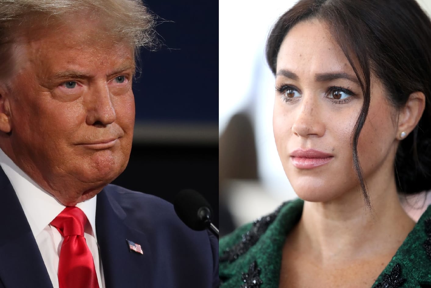 Donald Trump und Herzogin Meghan: Der Ex-US-Präsident ist nicht gut auf die ehemalige Schauspielerin zu sprechen.