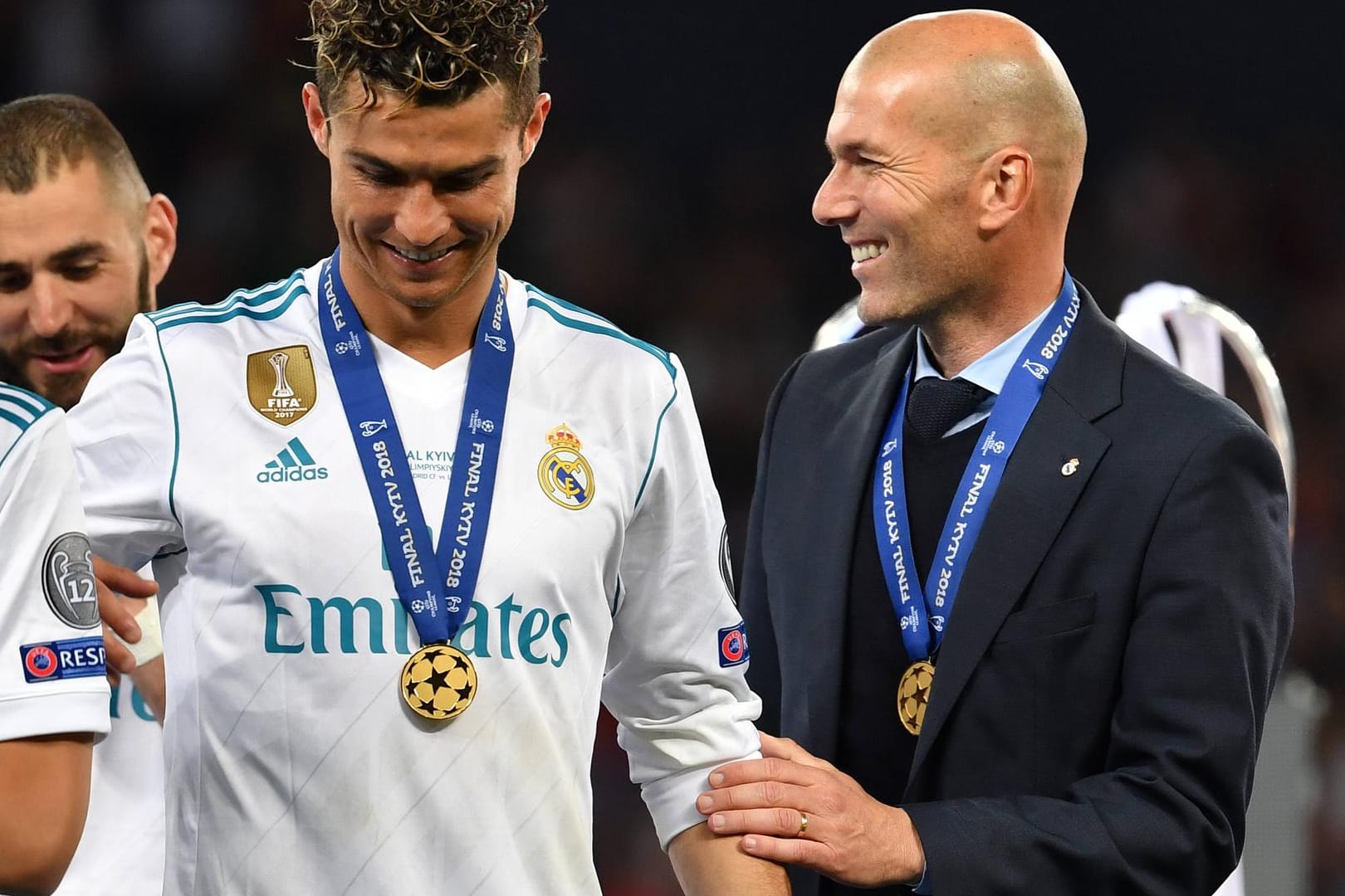 Cristiano Ronaldo und Zinedine Zidane: Zusammen gewannen beide von 2016 bis 2018 drei Mal die Champions League.