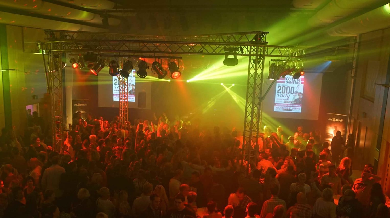 So sieht es außerhalb von Pandemiezeiten aus, wenn MS Musik eine Party veranstaltet.