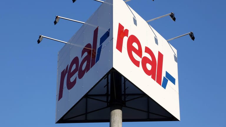 Real-Logo (Symbolbild): Die Warenhauskette steht vor der Zerschlagung.